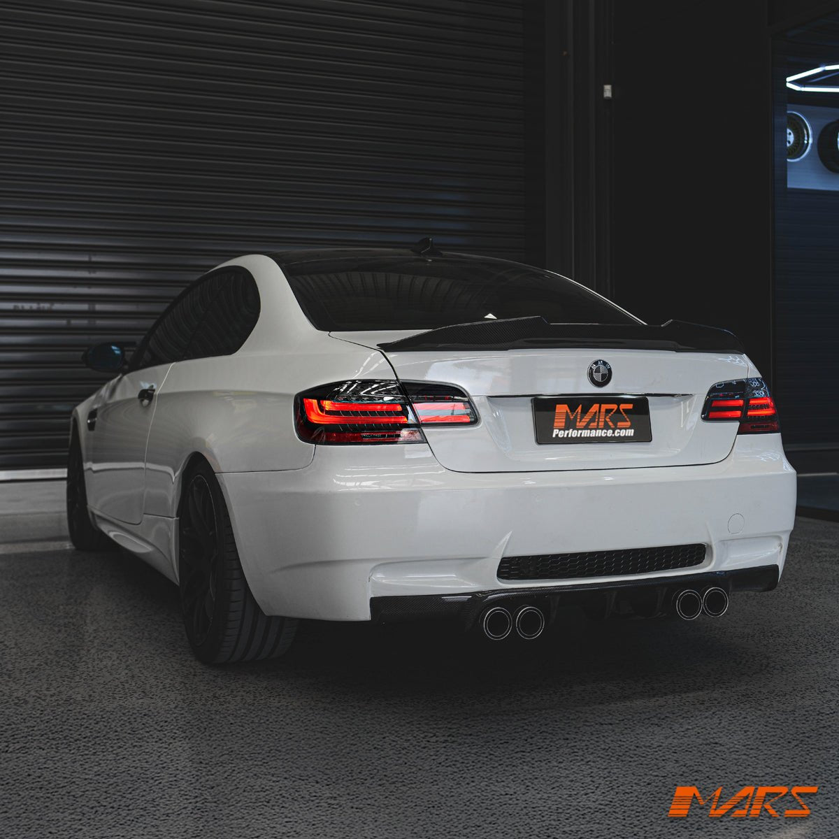 Black LCI Update Style 3D Stripe Bar LED Tail Lights for BMW 3 - Series E92 Coupe & M3 2006 - 2013 - Mars Performance