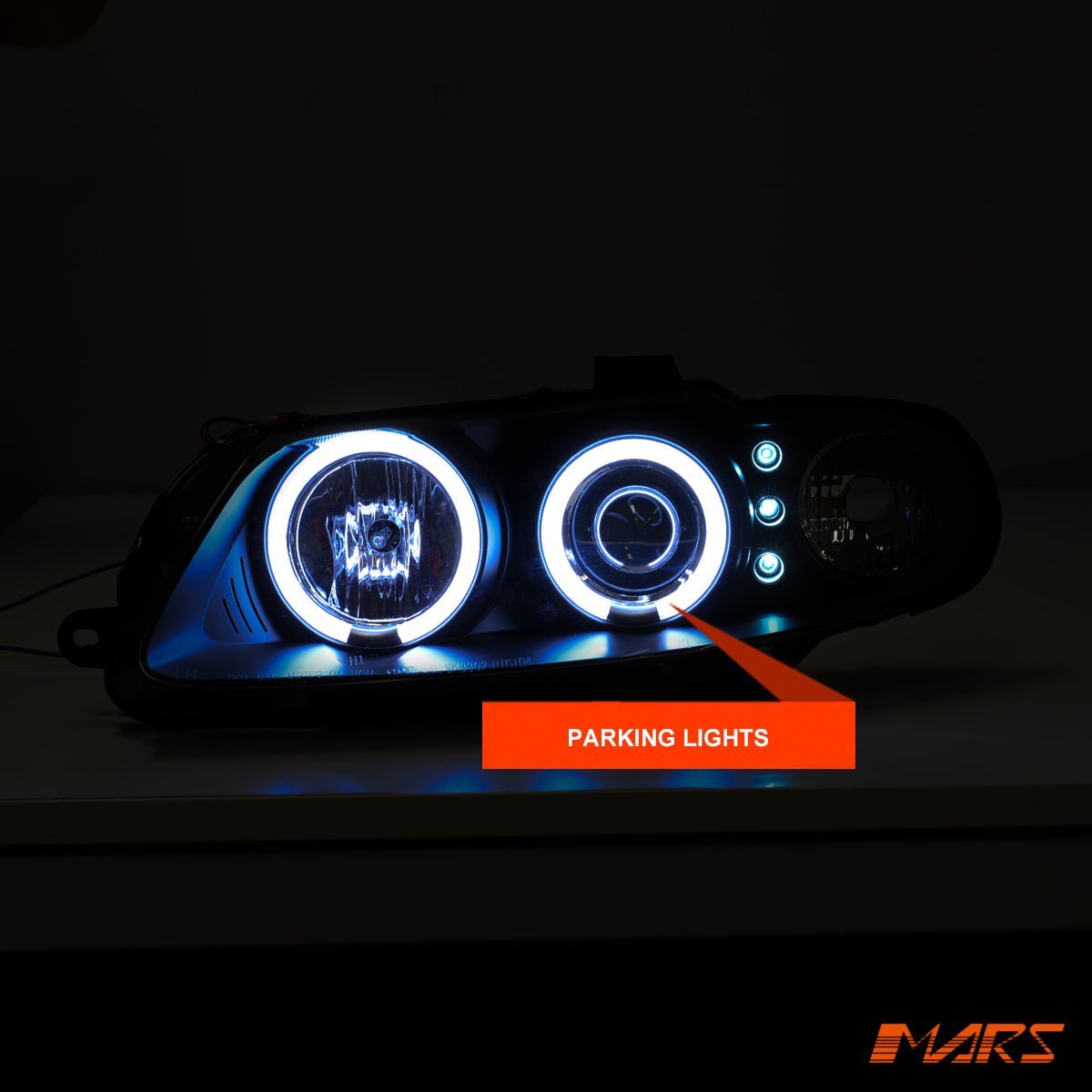 Black LED & CCFL Angel Eyes Projector Head Lights for Holden VZ Monaro 2004 - 2006 & HSV Coupe VZ - Mars Performance
