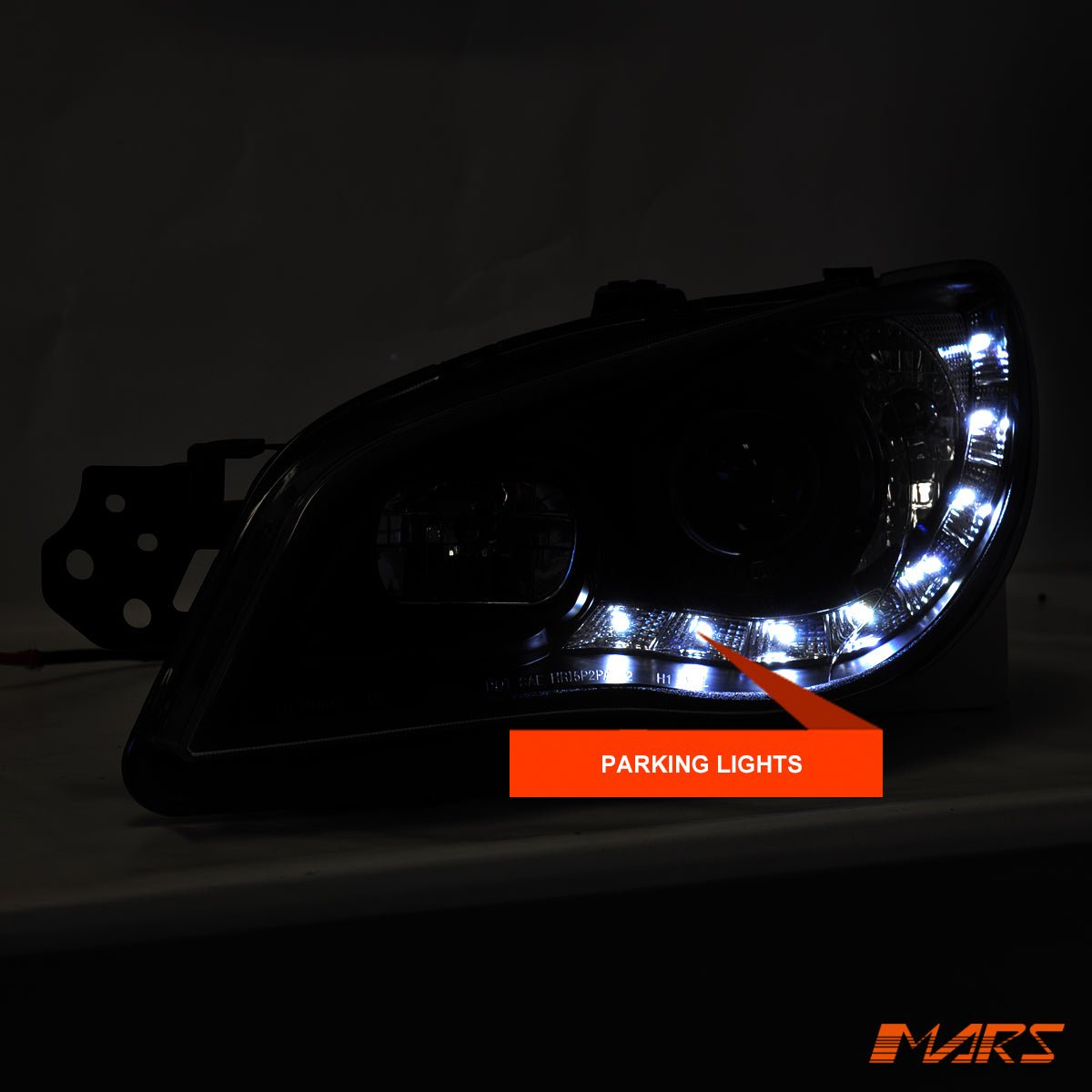 Black LED DRL Day - Time Projector Head Lights for Subaru Impreza 2005 - 2007 - Mars Performance