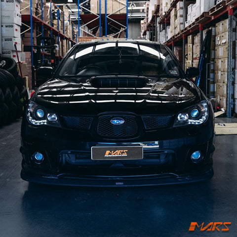 Black LED DRL Day - Time Projector Head Lights for Subaru Impreza 2005 - 2007 - Mars Performance