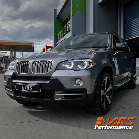 Black LED DRL projector Head Lights for BMW X - Series X5 E70 - Suit Stock Xenon / AFS Model only - Mars Performance