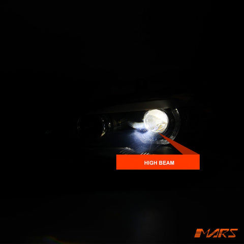 Black LED DRL projector Head Lights for BMW X - Series X5 E70 - Suit Stock Xenon / AFS Model only - Mars Performance