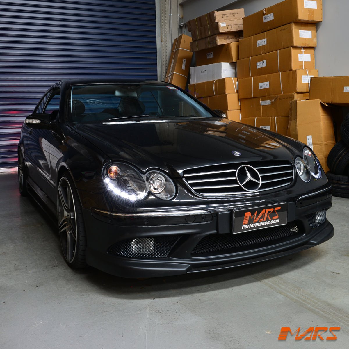 Black LED DRL Projector Head Lights for Mercede - Benz CLK - Class W209 C209 A209 2002 - 2009 - Mars Performance