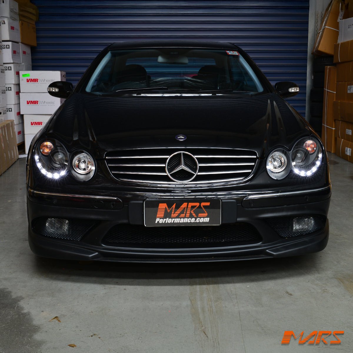 Black LED DRL Projector Head Lights for Mercede - Benz CLK - Class W209 C209 A209 2002 - 2009 - Mars Performance