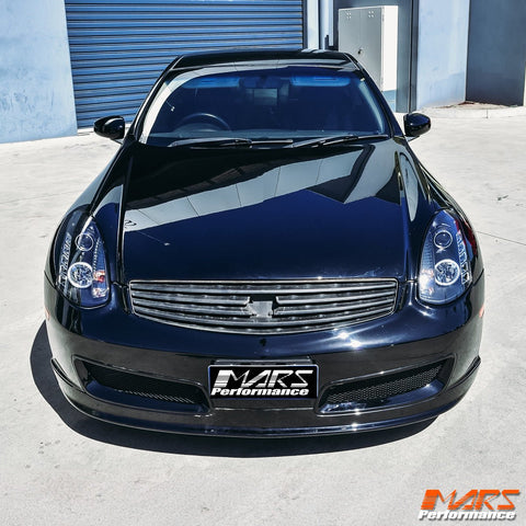 Black LED DRL Projector Head Lights for Nissan & Infiniti G35 V35 Coupe 2003 - 2008 - Mars Performance