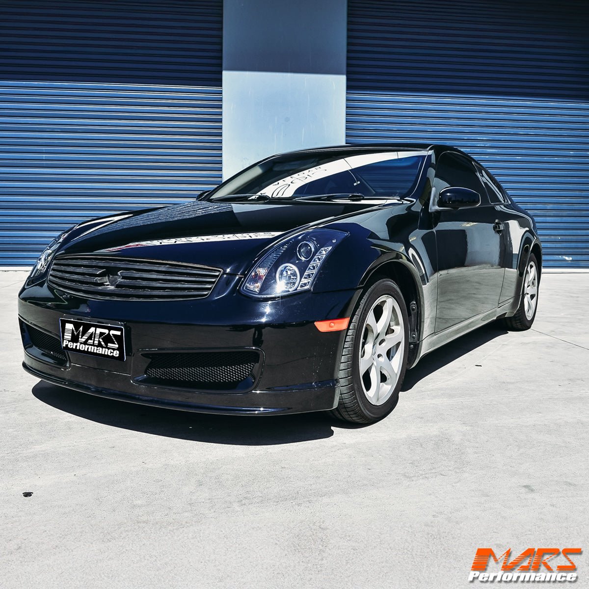 Black LED DRL Projector Head Lights for Nissan & Infiniti G35 V35 Coupe 2003 - 2008 - Mars Performance