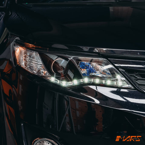 Black LED DRL Projector Head Lights for Toyota Camry 2012 - 2015 - Mars Performance