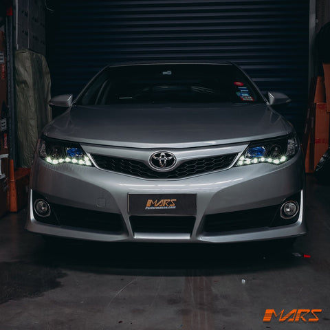 Black LED DRL Projector Head Lights for Toyota Camry 2012 - 2015 - Mars Performance