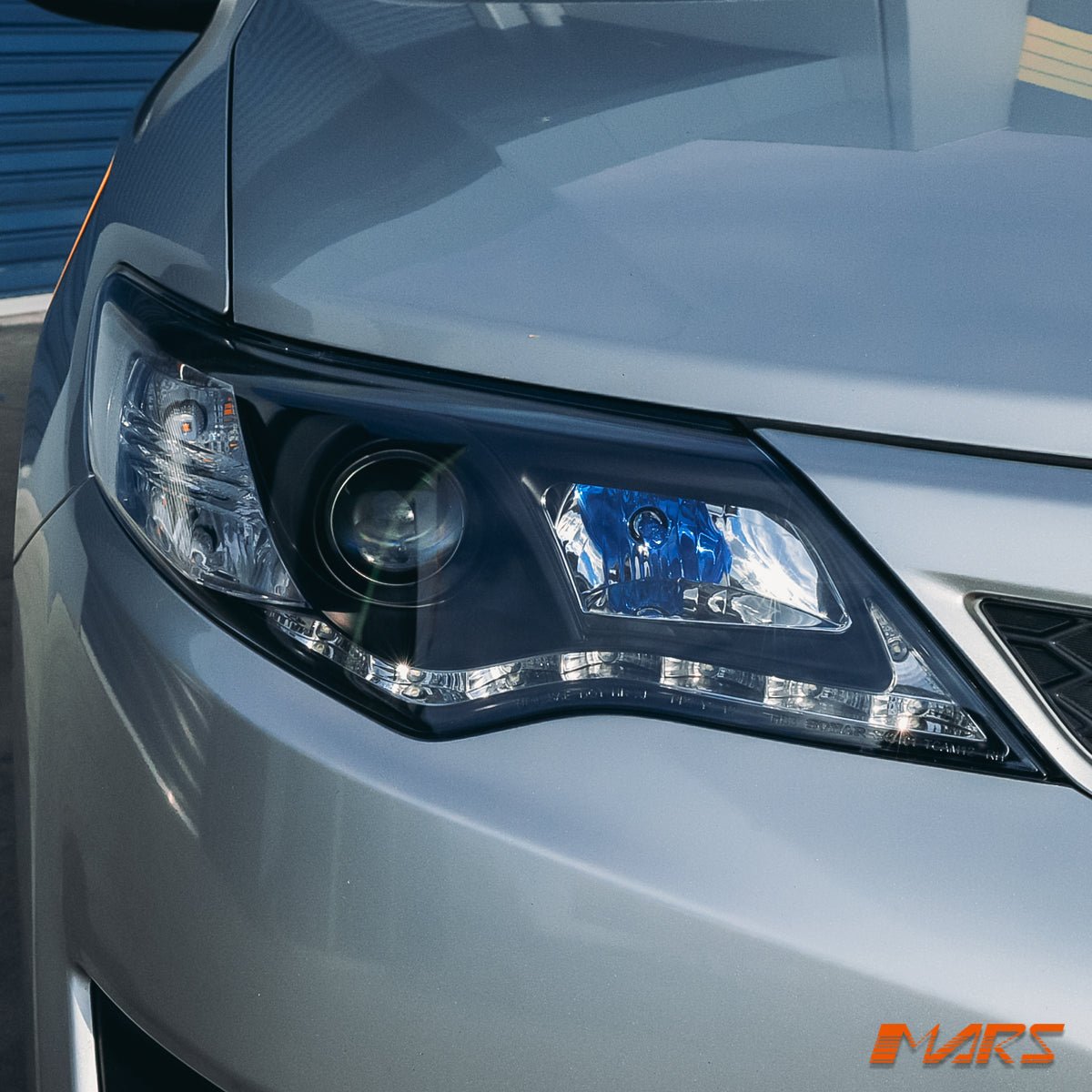Black LED DRL Projector Head Lights for Toyota Camry 2012 - 2015 - Mars Performance