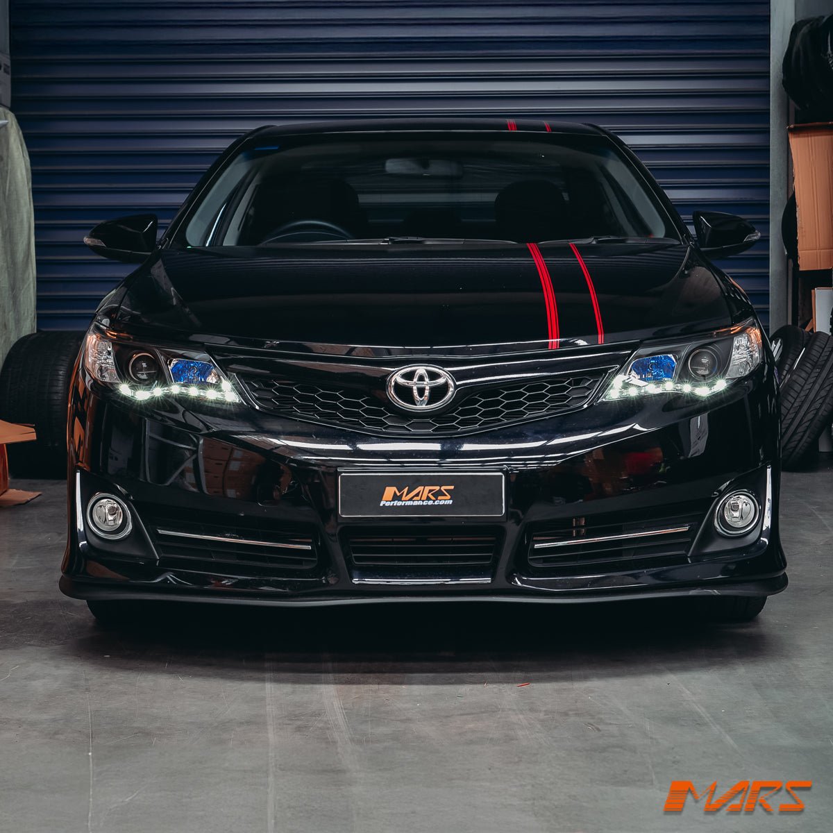 Black LED DRL Projector Head Lights for Toyota Camry 2012 - 2015 - Mars Performance
