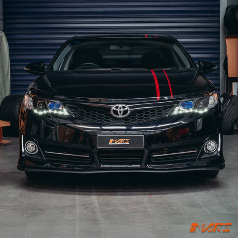 Black LED DRL Projector Head Lights for Toyota Camry 2012 - 2015 - Mars Performance