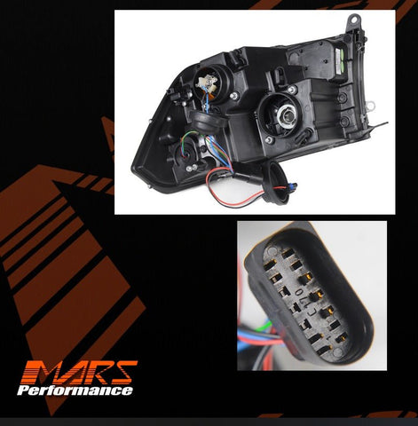 Black LED DRL Projector Head Lights with LED Indicators for RAM 1500 EXPRESS 2009 - 2022 - Mars Performance