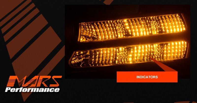 Black LED DRL Projector Head Lights with LED Indicators for RAM 1500 EXPRESS 2009 - 2022 - Mars Performance