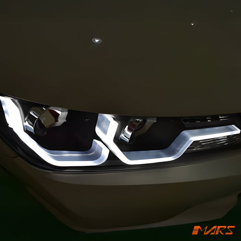 Black LED DRL Projector Head Lights with LED indicators for Toyota Corolla 2013 - 2016 Sedan - Mars Performance