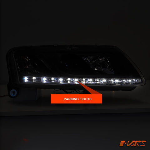 Black LED DRL Style Projector Head Lights for AUDI A6 2004 - 2011 C6 4F - Mars Performance