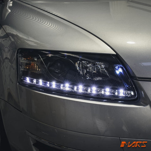 Black LED DRL Style Projector Head Lights for AUDI A6 2004 - 2011 C6 4F - Mars Performance