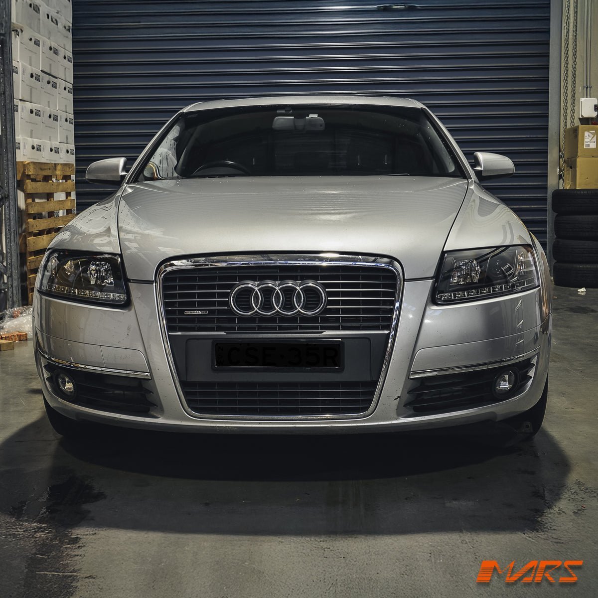 Black LED DRL Style Projector Head Lights for AUDI A6 2004 - 2011 C6 4F - Mars Performance