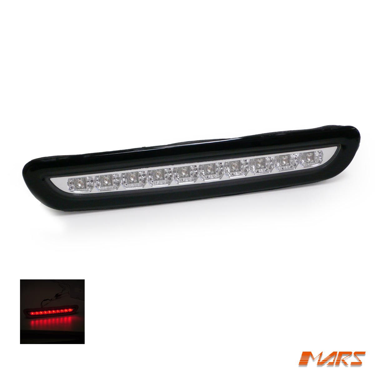 Black LED High Mount Brake Third Tail lights for Toyota Hiace VAN 2005 - 2014 - Mars Performance