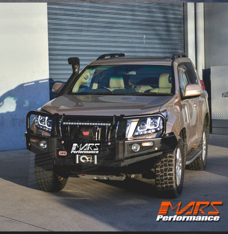 Black LED U Shape DRL Projector Head Lights for Toyota Land - Cruiser Prado 150 Series LC150 FJ150 2009 - 2013 - Mars Performance