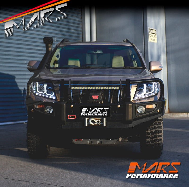 Black LED U Shape DRL Projector Head Lights for Toyota Land - Cruiser Prado 150 Series LC150 FJ150 2009 - 2013 - Mars Performance