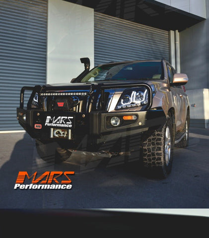 Black LED U Shape DRL Projector Head Lights for Toyota Land - Cruiser Prado 150 Series LC150 FJ150 2009 - 2013 - Mars Performance