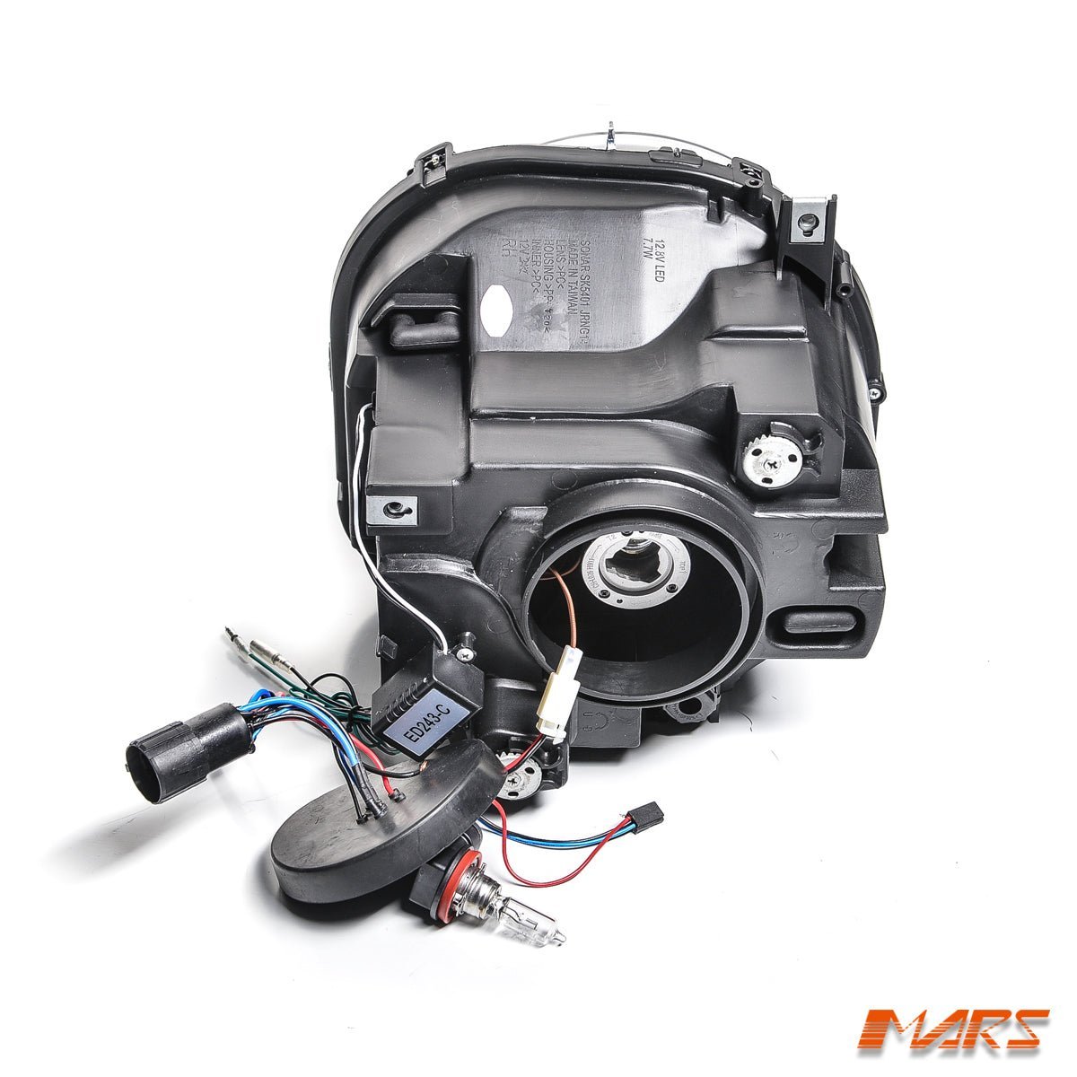 Black LED X Shape DRL Dual beam Projector Head Lights for JEEP Renegade BU 2015 - 2018 - Mars Performance