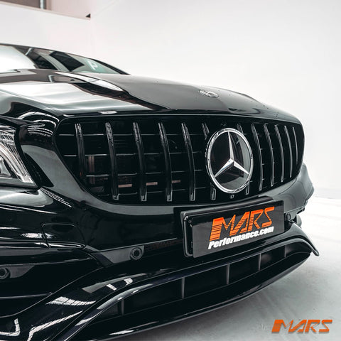 Black Panamericana Front Bumper Bar Grille Grill Bodykit for Mercedes - Benz CLA - Class X117 C117 2013 - 2019 & CLA45 AMG - Mars Performance