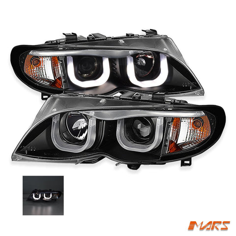 Black Vision Projector Head Lights for BMW 3 - Series E46 Sedan & Wagon 2002 - 2005 - Mars Performance