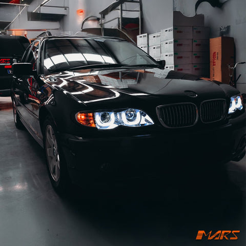 Black Vision Projector Head Lights for BMW 3 - Series E46 Sedan & Wagon 2002 - 2005 - Mars Performance