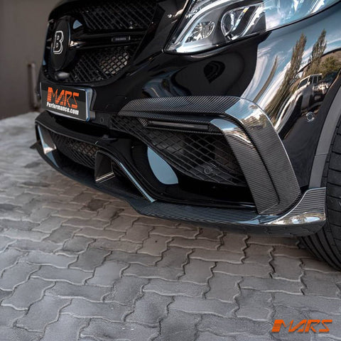 Brabus Style Carbon Fibre Front Bumper Bar Lip Spoiler Bodykit for Mercedes - Benz GLE Class W166 & C292 GLE63 AMG 2015 - 2019 - Mars Performance