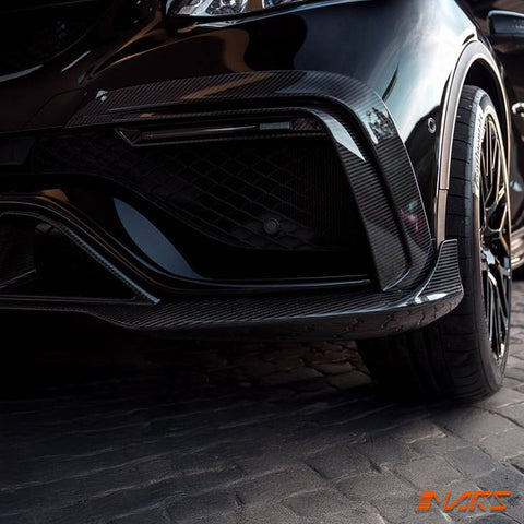 Brabus Style Carbon Fibre Front Bumper Bar Lip Spoiler Bodykit for Mercedes - Benz GLE Class W166 & C292 GLE63 AMG 2015 - 2019 - Mars Performance