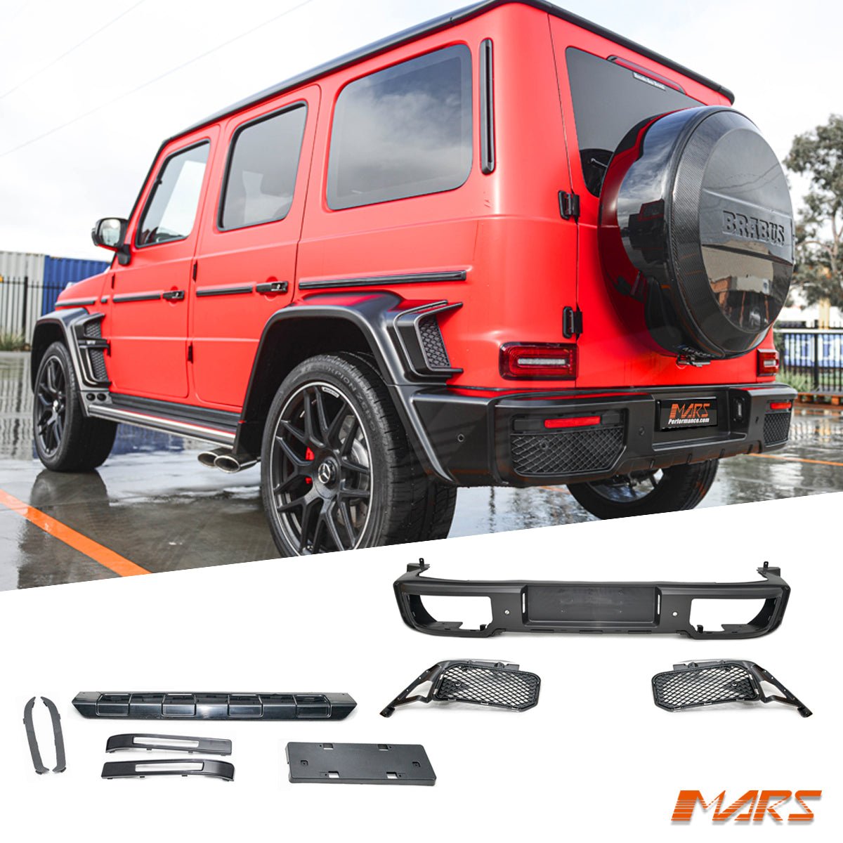 for Mercedes G-Class W463A & G63 AMG 19-24 Brabus Rear Bumper Bodykit ...