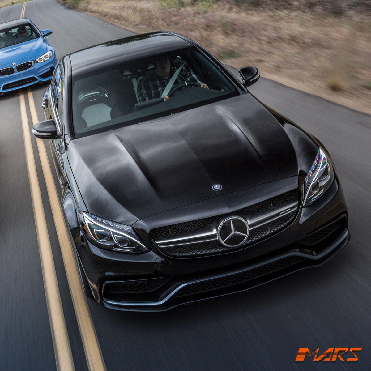 C63 AMG Style Metal Bonnet Hood Bodykit for Mecedes - Benz C - Class W205 C205 S205 & C43 2015 - 2021 - Mars Performance