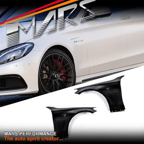 C63 - S AMG Style Metal Fender Guard for Mercedes - Benz C - Class W205 Sedan & S205 Wagon - Mars Performance