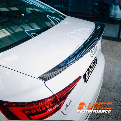 Caractere Style Carbon Fibre Rear Trunk Lip Spoiler Wing Bodykit for AUDI A4 S4 B9 4 Doors Sedan 2016 - 2024 - Mars Performance