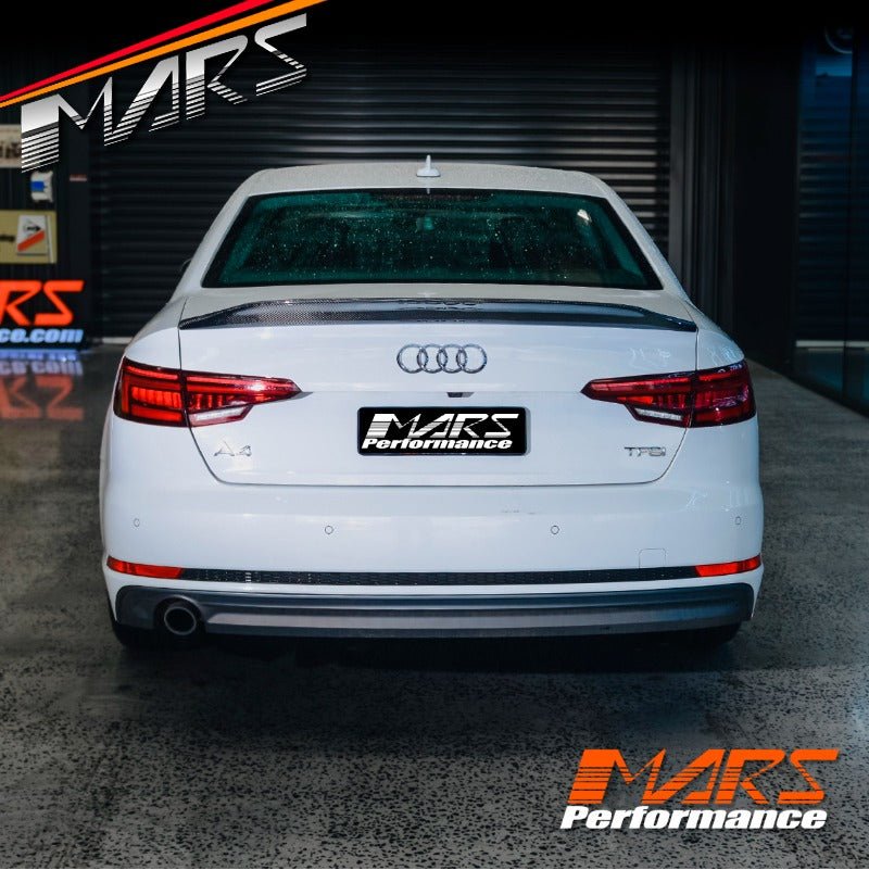 Caractere Style Carbon Fibre Rear Trunk Lip Spoiler Wing Bodykit for AUDI A4 S4 B9 4 Doors Sedan 2016 - 2024 - Mars Performance