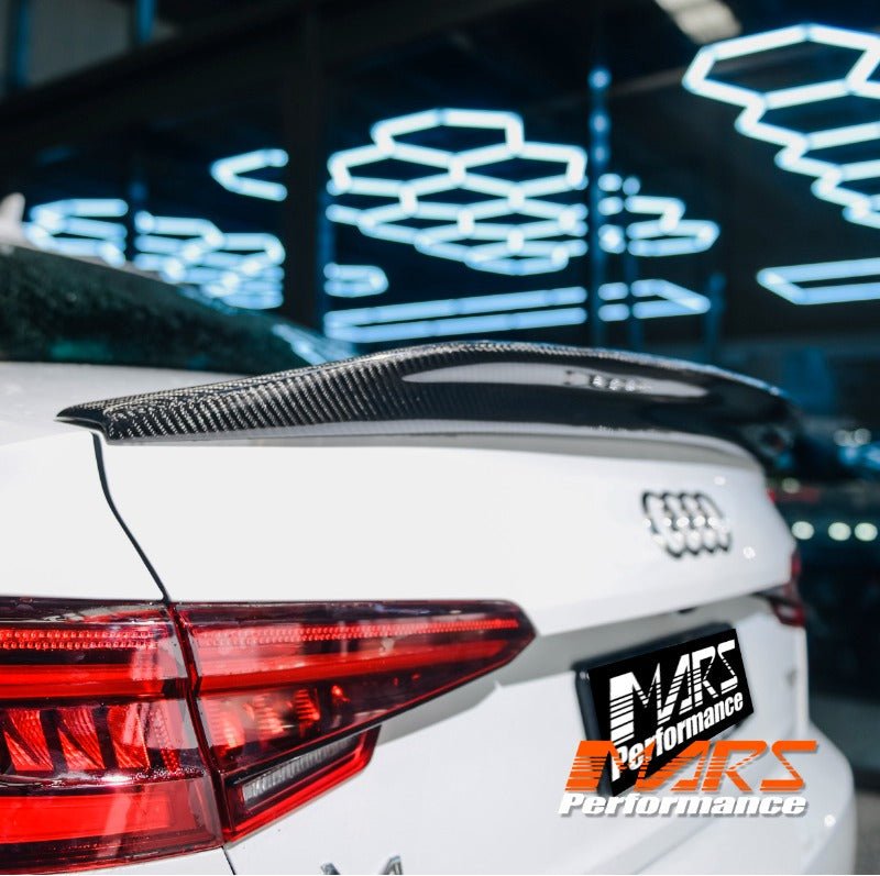 Caractere Style Carbon Fibre Rear Trunk Lip Spoiler Wing Bodykit for AUDI A4 S4 B9 4 Doors Sedan 2016 - 2024 - Mars Performance