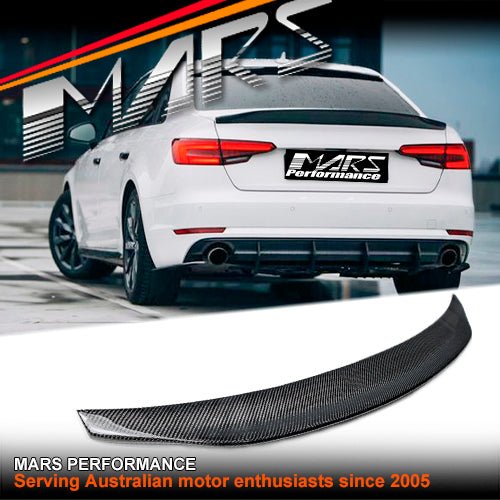 Caractere Style Carbon Fibre Rear Trunk Lip Spoiler Wing Bodykit for AUDI A4 S4 B9 4 Doors Sedan 2016 - 2024 - Mars Performance