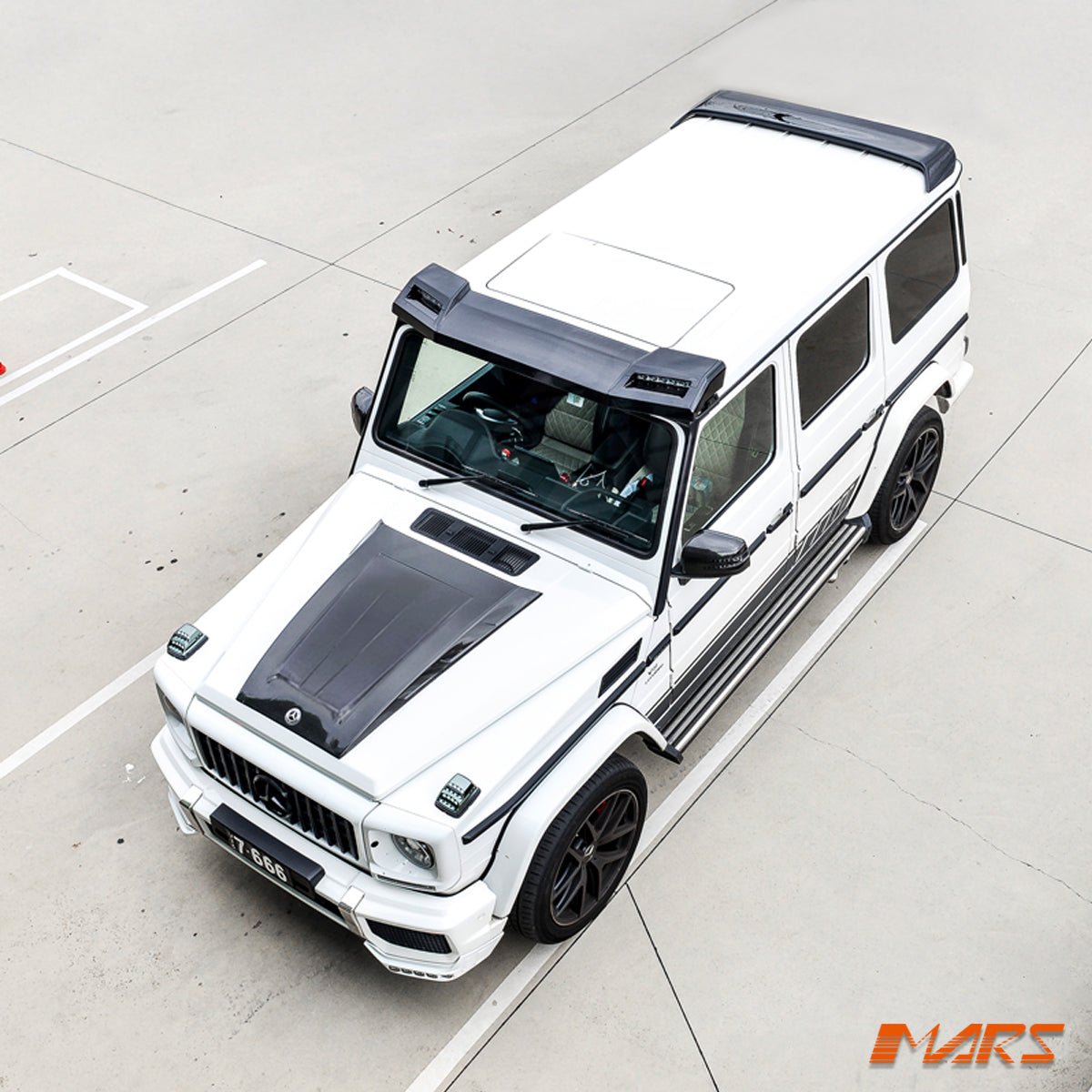 Carbon Fibre Brabus WideStar Style Bonnet Hood Top Vent Scoop Bodykit for Mercedes - Benz G - Class W463 1986 - 2018 & AMG G55 G63 - Mars Performance