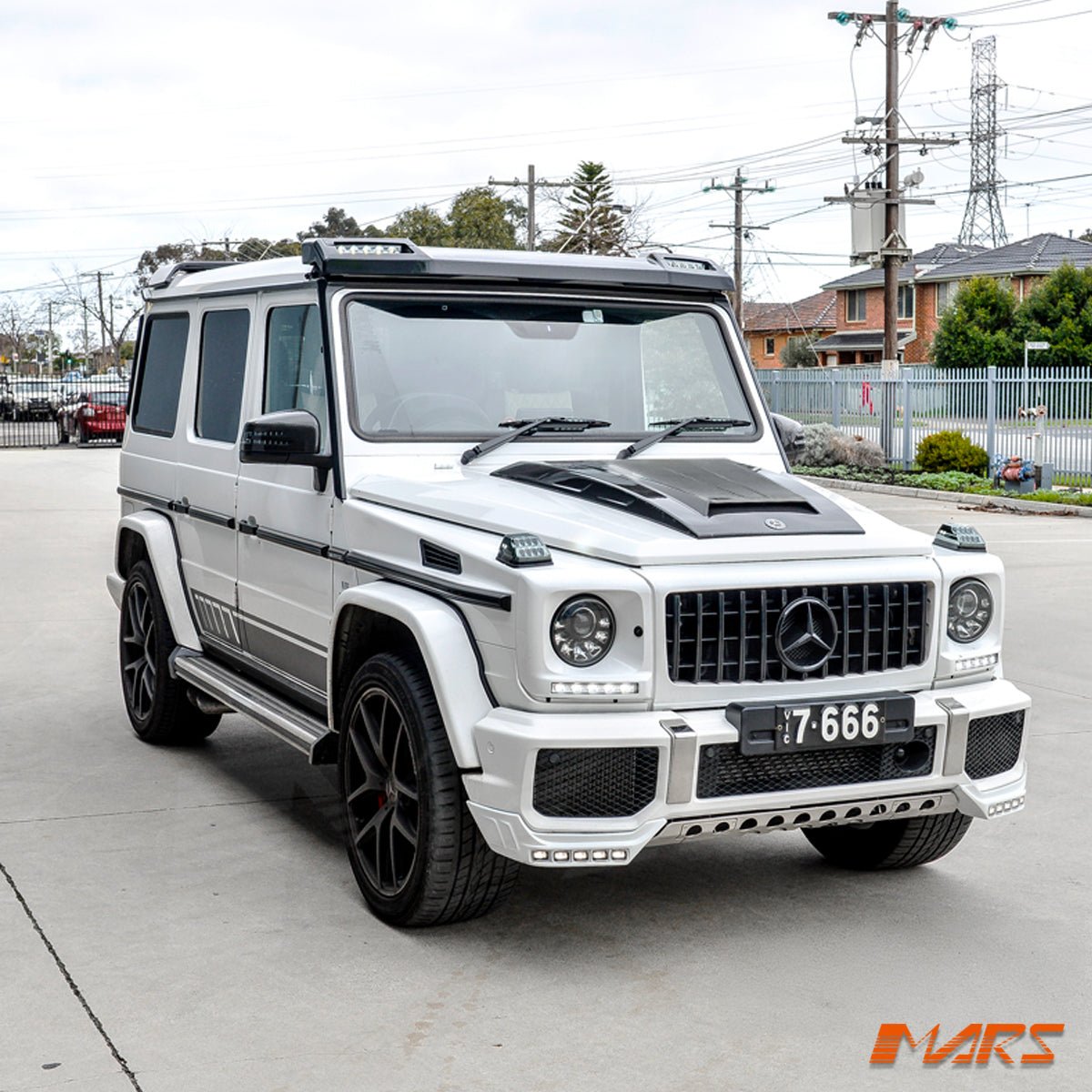 Carbon Fibre Brabus WideStar Style Bonnet Hood Top Vent Scoop Bodykit for Mercedes - Benz G - Class W463 1986 - 2018 & AMG G55 G63 - Mars Performance