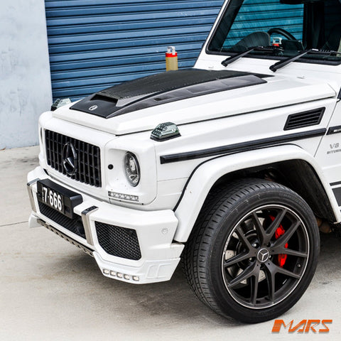 Carbon Fibre Brabus WideStar Style Bonnet Hood Top Vent Scoop Bodykit for Mercedes - Benz G - Class W463 1986 - 2018 & AMG G55 G63 - Mars Performance