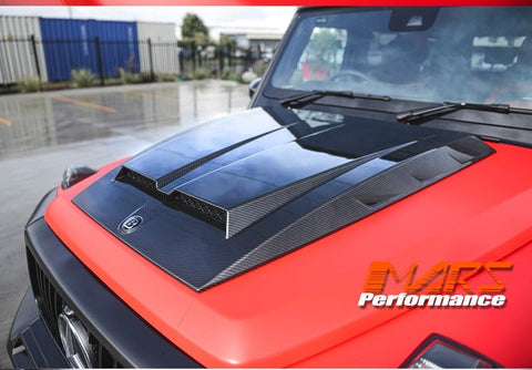 Carbon Fibre Brabus WideStar Style Bonnet / Hood Top Vent Scoop Bodykit for Mercedes - Benz G - Class W464 W463A & AMG G55 G63 - Mars Performance