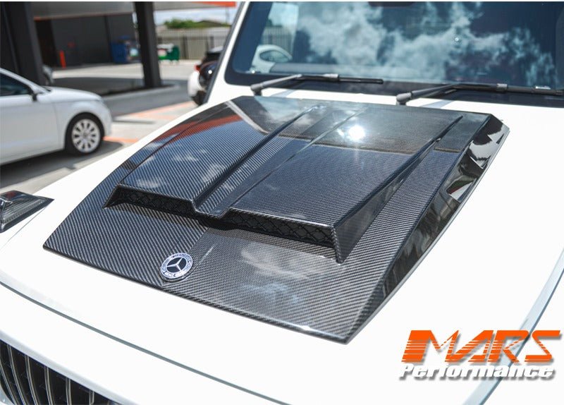 Carbon Fibre Brabus WideStar Style Bonnet / Hood Top Vent Scoop Bodykit for Mercedes - Benz G - Class W464 W463A & AMG G55 G63 - Mars Performance