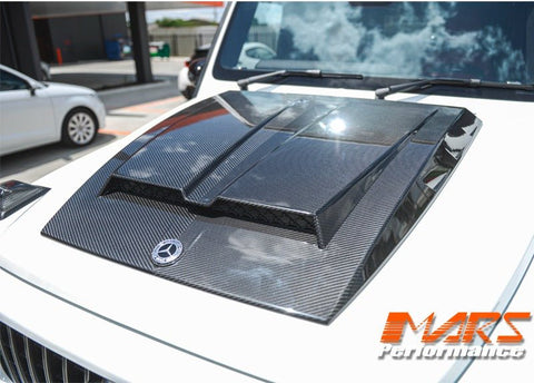 Carbon Fibre Brabus WideStar Style Bonnet / Hood Top Vent Scoop Bodykit for Mercedes - Benz G - Class W464 W463A & AMG G55 G63 - Mars Performance