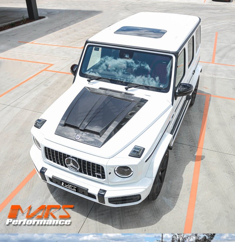 Carbon Fibre Brabus WideStar Style Bonnet / Hood Top Vent Scoop Bodykit for Mercedes - Benz G - Class W464 W463A & AMG G55 G63 - Mars Performance