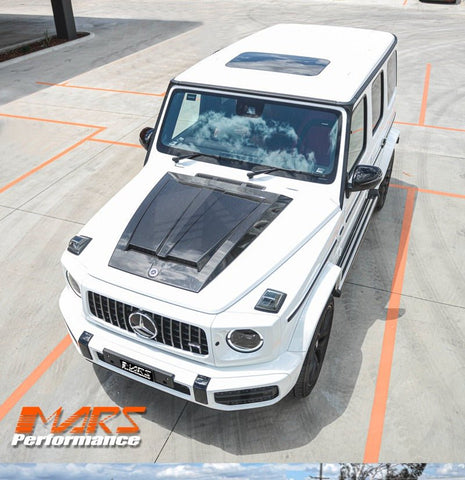 Carbon Fibre Brabus WideStar Style Bonnet / Hood Top Vent Scoop Bodykit for Mercedes - Benz G - Class W464 W463A & AMG G55 G63 - Mars Performance