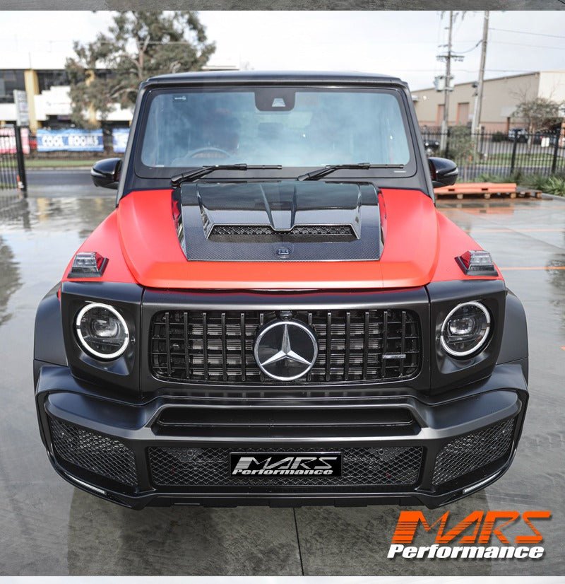 Carbon Fibre Brabus WideStar Style Bonnet / Hood Top Vent Scoop Bodykit for Mercedes - Benz G - Class W464 W463A & AMG G55 G63 - Mars Performance