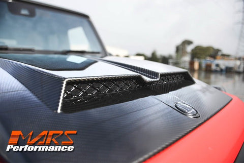 Carbon Fibre Brabus WideStar Style Bonnet / Hood Top Vent Scoop Bodykit for Mercedes - Benz G - Class W464 W463A & AMG G55 G63 - Mars Performance
