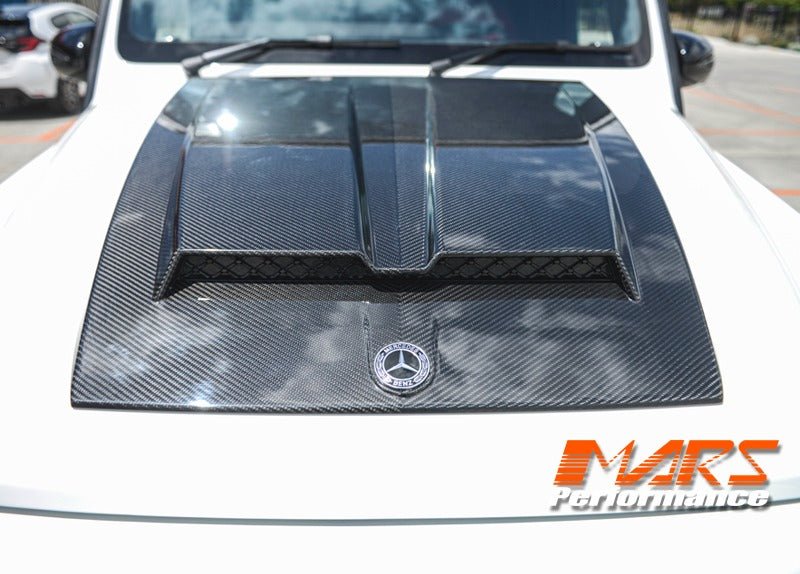 Carbon Fibre Brabus WideStar Style Bonnet / Hood Top Vent Scoop Bodykit for Mercedes - Benz G - Class W464 W463A & AMG G55 G63 - Mars Performance