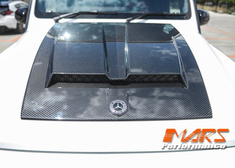 Carbon Fibre Brabus WideStar Style Bonnet / Hood Top Vent Scoop Bodykit for Mercedes - Benz G - Class W464 W463A & AMG G55 G63 - Mars Performance